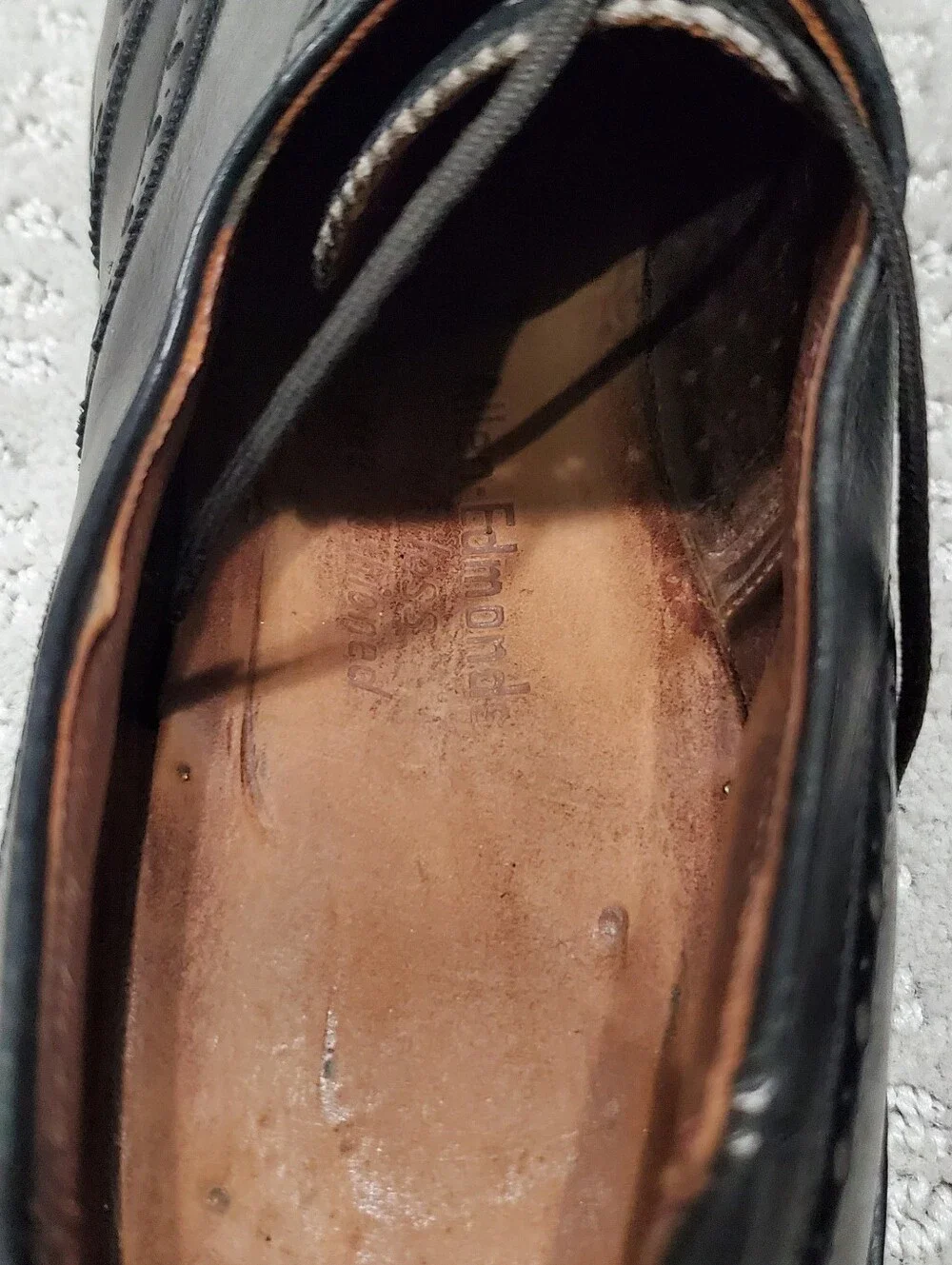Allen Edmonds Boulevard Black Leather Golf Shoe Men Size 11 4A Rare